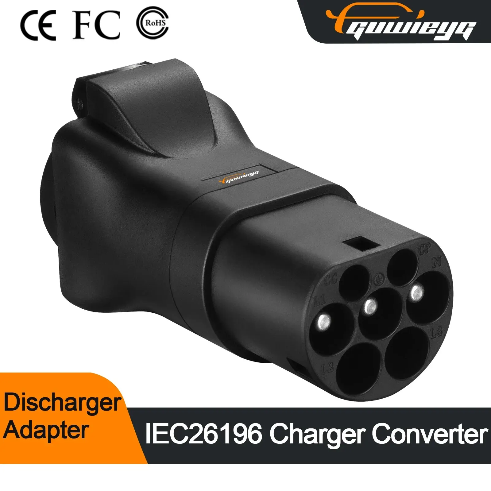 GUWIEYG Type2 Charger Converter Type2 to Schuko Adapter Type2 to AC Converter Fit For Type2 Station to AC 16A 1Phase 3.5kW Max