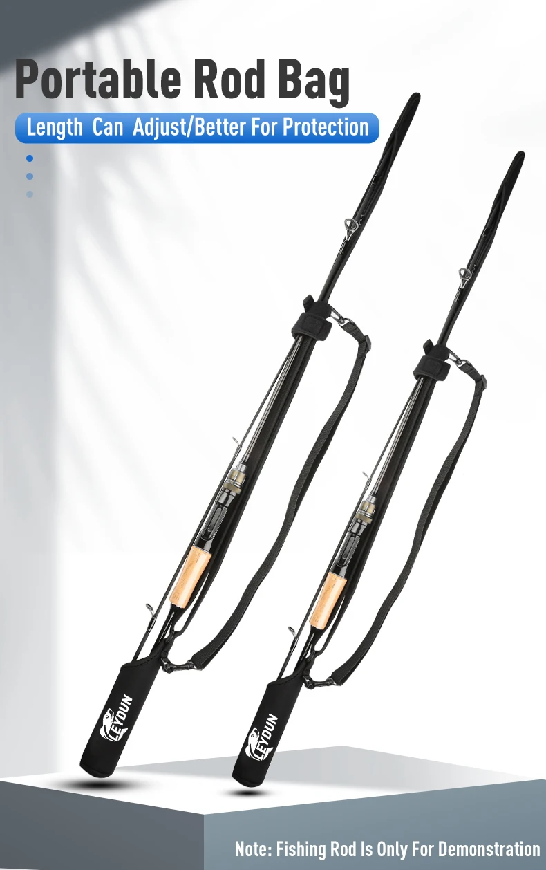 LEYDUN 2026 Angelruten-Schutzseil 95cm 155cm Länge Verstellbar für Besseren Ruten-Schutz Aufbewahrungstasche Angelausrüstung – Detail 1
