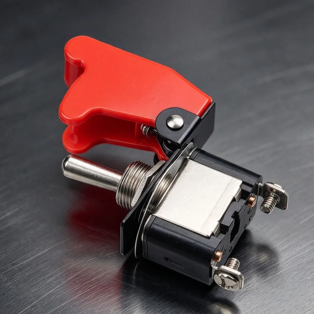 Red Cover Switch 2 Position Switch Electrical Control 15A Rated Current 1NC 1NO for contact Type Stable Performance for toggle