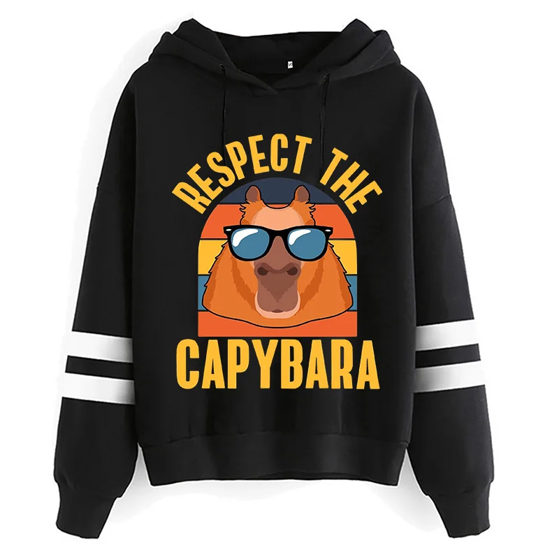 Women/men Capybara Kawaii Cartoon Sweatshirts Unisex Winter Warm Hoodies Capibara Harajuku Fashion Streetwear Hooded Female/male