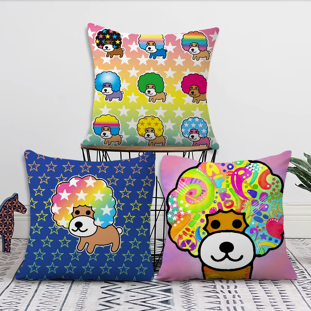 Japan Kawaii Afro Ken cushion cover Sofa Living Room Bedroom Headboard Backrest Cushion Square Cushion Nap Time Pillow Case