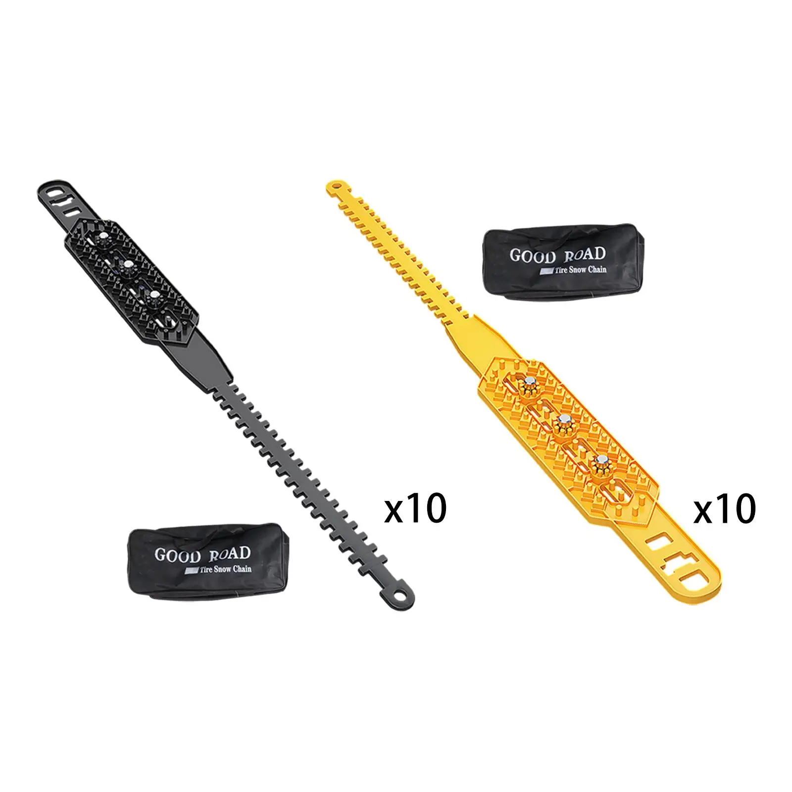

10x Generic Snow Tire Chains Accessories Multi Function for Tire 165-265