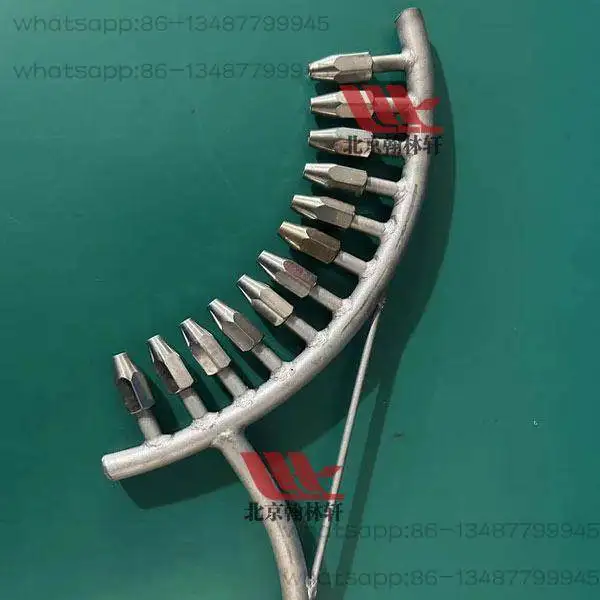 Handheld Musket with 9 Heads and 12 Torches, Lamp Gongliu Glass Fire-breathing Flame Head