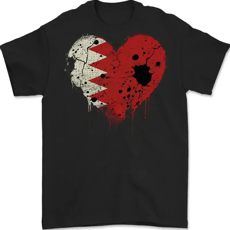 Love Bahrain Flagge Bahrain Tag Fußball Herren 100% Baumwoll T shirt
