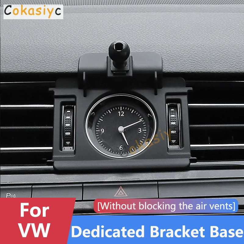 Suporte de Telefone para Carro Dedicado VW com Base de 17mm e Encaixe Esférico para Golf, Magotan, Touareg, Polo, CC, Sagitar, Passat