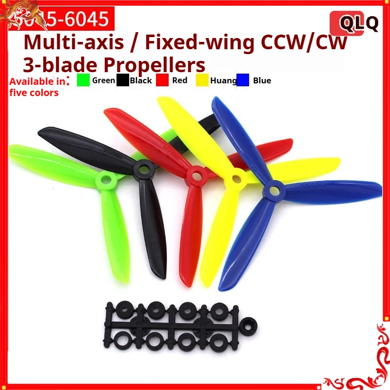 Generic Tri-Blade RC Propellers 5045 6045 CW CCW Colorful Props for FPV Racing Drone Multirotor Mini Fixed Wing RC Aircraft