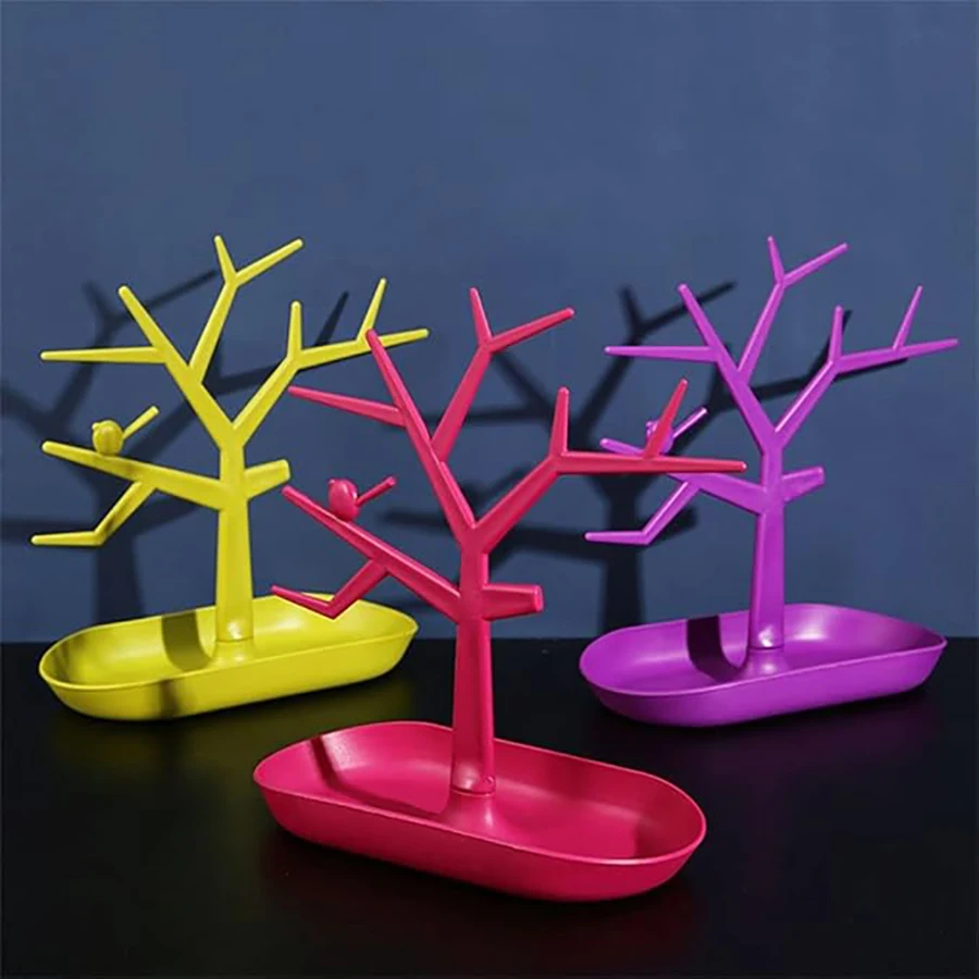 1Pc Bird Tree Display Stand - Key Storage Tree - Necklace Bracelet Display Stand - Watch Hook Decoration Organizer