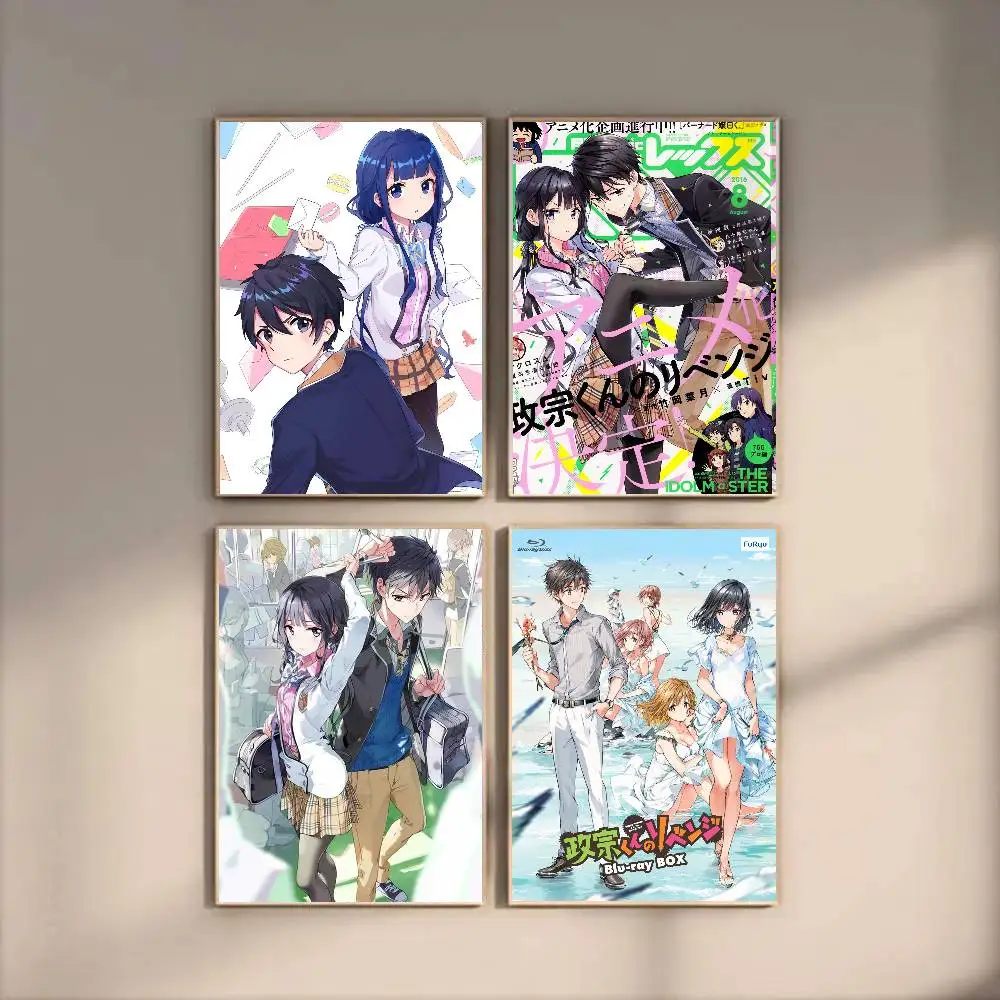 Masamune kun no Revenge Japanese manga Poster Art Sticky Wall Waterproof Home Living Room Bedroom Bar Aesthetic Decoration