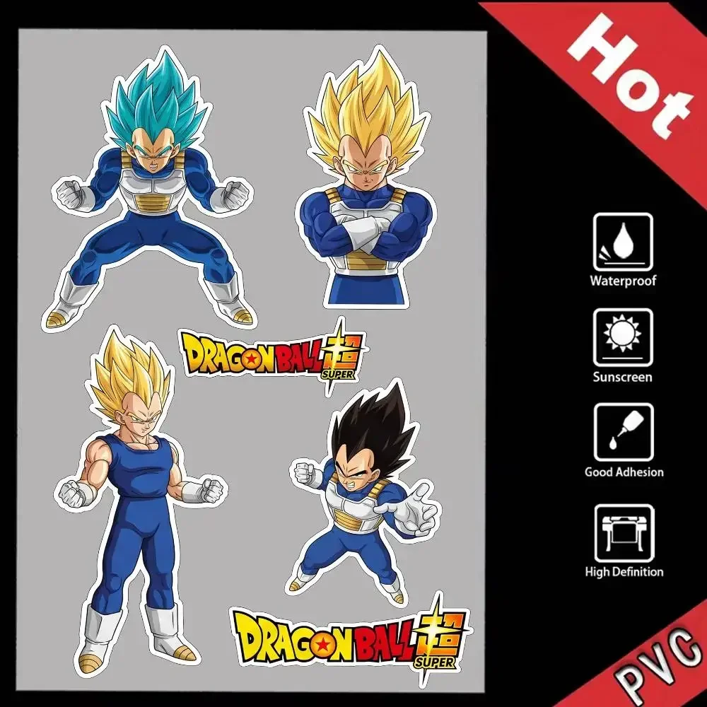 

DRAGON BALL Vegeta Goku Reflective Scratch Cover Sticker Universal Decor Decal For Car Motorcycle Helmet Refrigerator