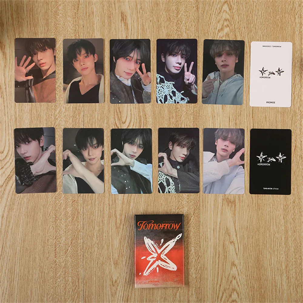 KPOP Minisode 3: AMANHÃ Álbum Photocard, SOOBIN YONJUN, BEOMGYU, TAEHYUN, HUENINGKAI, cartão postal Fãs Coleção, Two-Sided Cartão Lomo