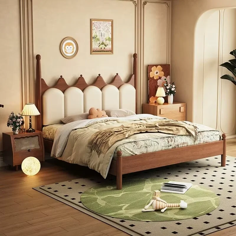 Adjustable Modern Double Bed Luxury Wooden White Tanning Double Bed Murphy Japanese Cama De Monstruos Bedroom Furniture