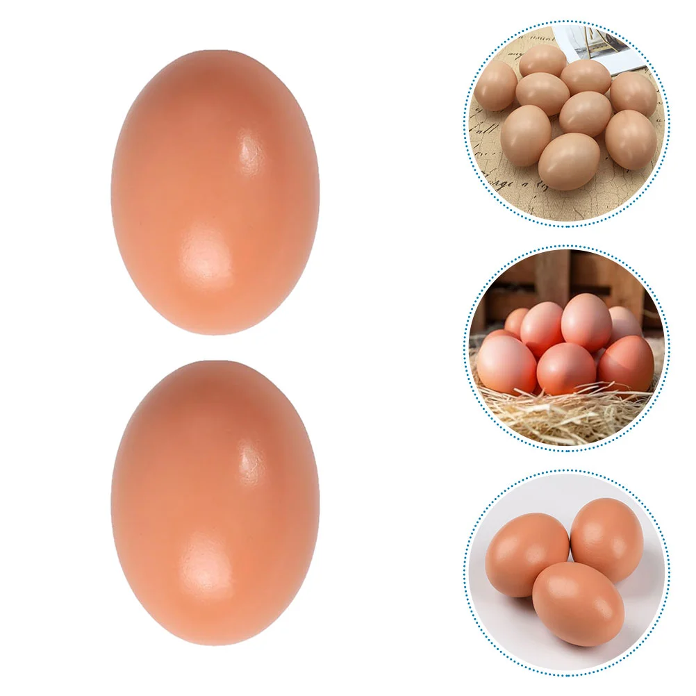 Imitation Fake Eggs Wooden DIY for Crafts Auxiliary Supplies Artificial Chicken Nests Child