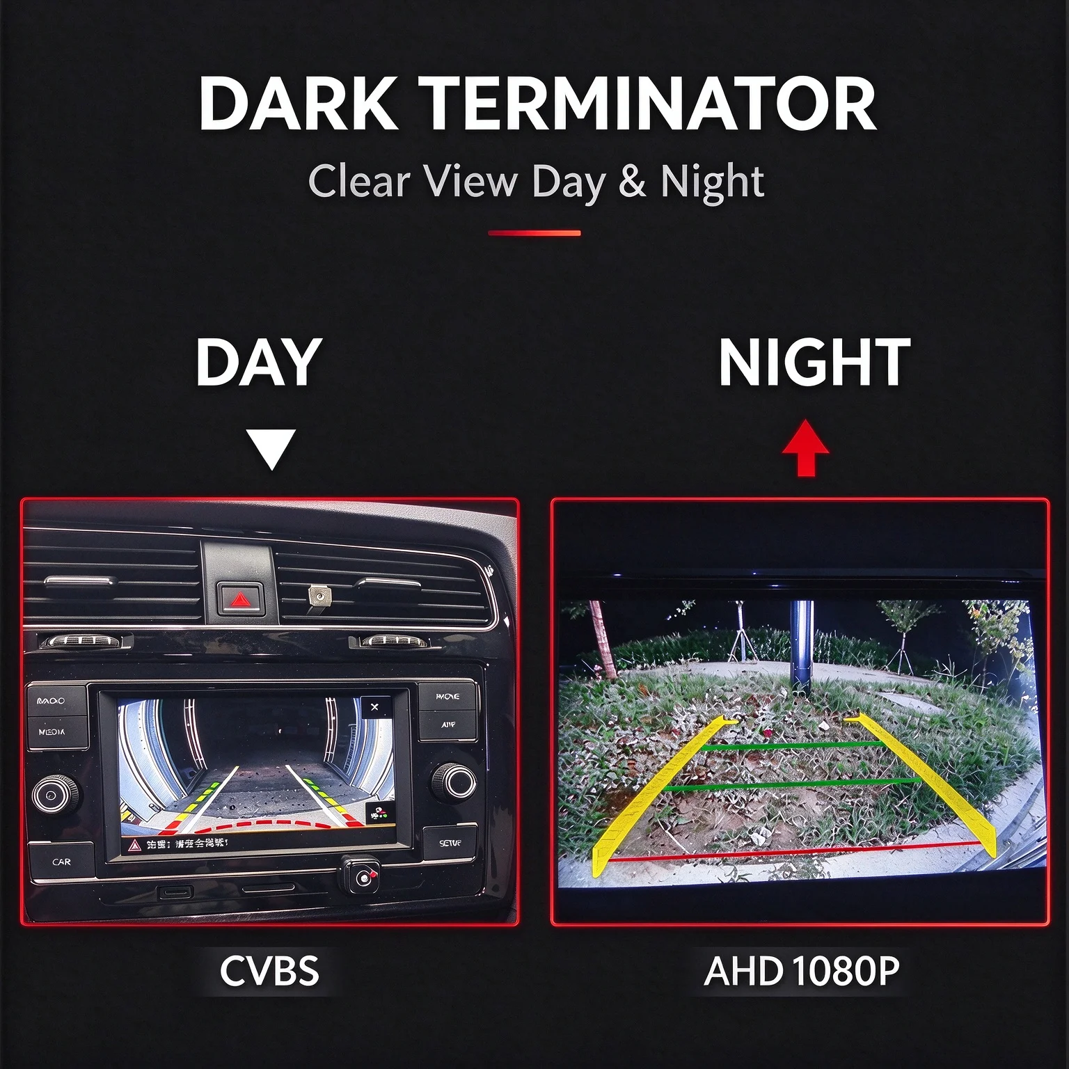 CVBS 4K 170° AHD 1080P Car Reverse Backup Trunk Handle Trajectory Camera For Skoda Kodiaq Kroq Cayenne 2017-2019 VW Bora Audi