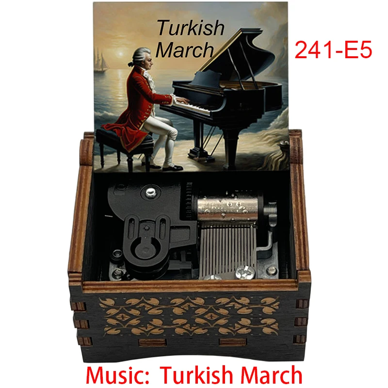 Mozart Rondo Alla Turca Türkische Noten am 18. März Mechanische Spieluhr für Klavierlehrer, Studenten, Geburtstag, Weihnachten, Neujahr, Geschenk