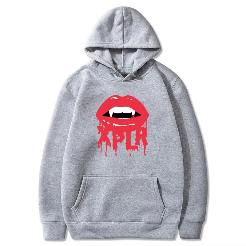 2024 New Sam and Colby XPLR Fang Hoodie Women's Logo Unisex Long Sleeve Street Wear Women's Hooded Sweatshirt Couple Wear