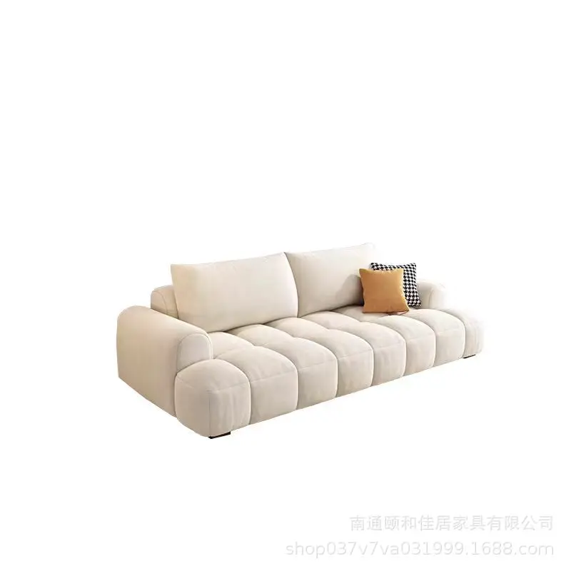 

French cloud cream wind sofa, puff sofa high-end small apartment cashmere sofa