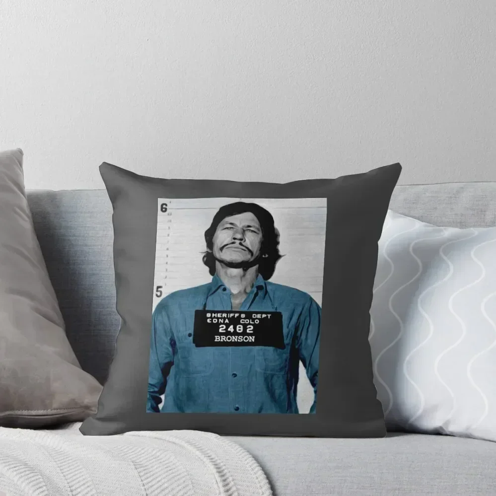 

Bronson mug shot art Throw Pillow Decorative pillowcase Pillow Decor Pillow Cases Decorative