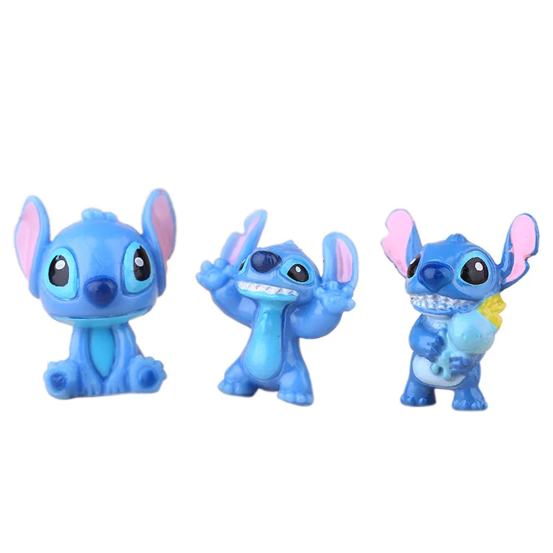 12pcs/lot 2-3cm Kawaii Lilo Stitch Action Figure Anime Figurine Dolls Decoration Model Girls Kids Gift