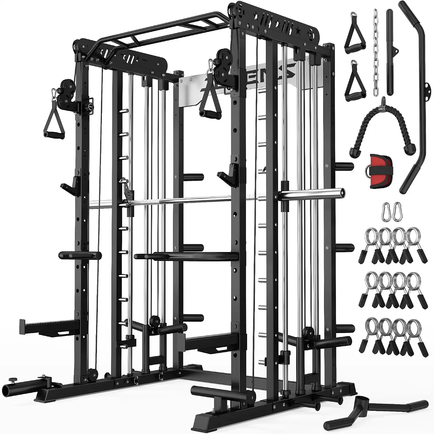 Smith Smith Machine for Home Gym, Multi-Function M12 Power Cage with Cable Crossover System, Squat Rack with Smith Bar, Customized - Aliexpress Deal