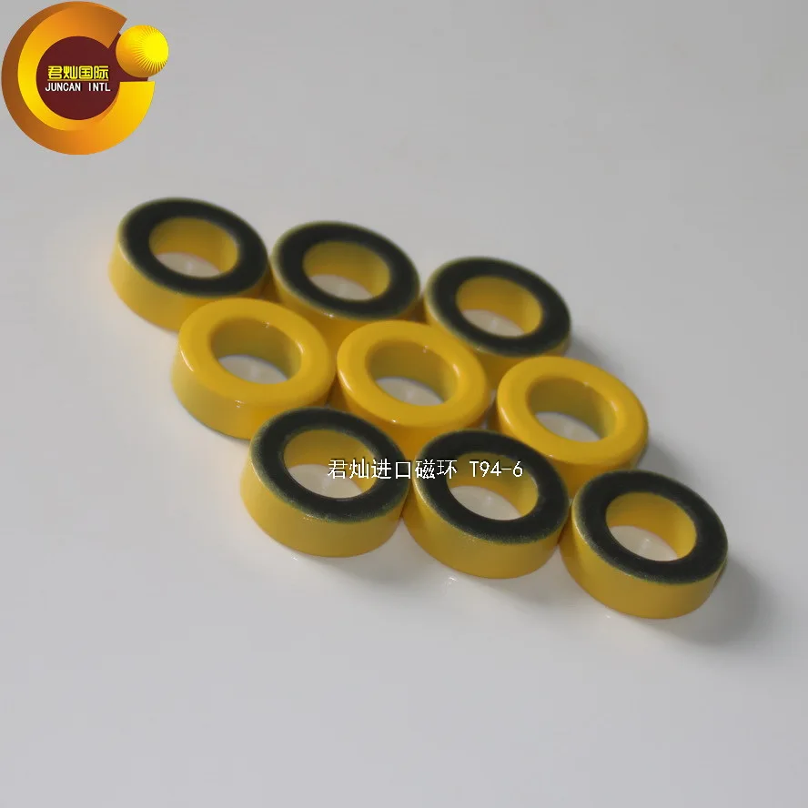 Imported Magnetic Ring Magnetic Core T94-6 High-frequency RF Iron Powder Core Yellow Gray Ring