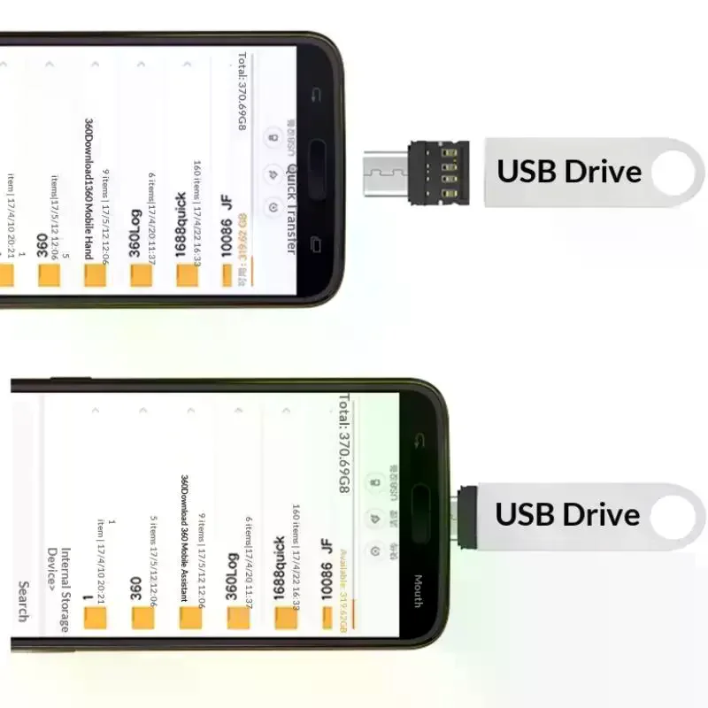 1PCS Universal Type C Micro USB To USB 20 OTG Adapter Connector For Smartphone OTG Cable Miniature Adapter