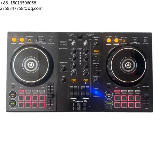 Pioneer DDJ-400 Beginner-Friendly Two-Channel Digital Rekordbox Controller Turntable