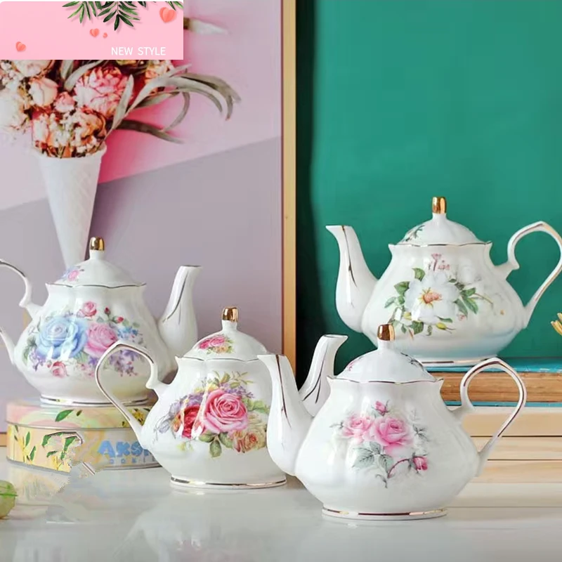 

Благородный керамический чайник, 500 мл, чайная чашка, 120 мл, кофейник с розовой камелией, домашний фарфоровый чайник высокого качества, кувшин для вечеринки, кафе, чайная посуда, чайник