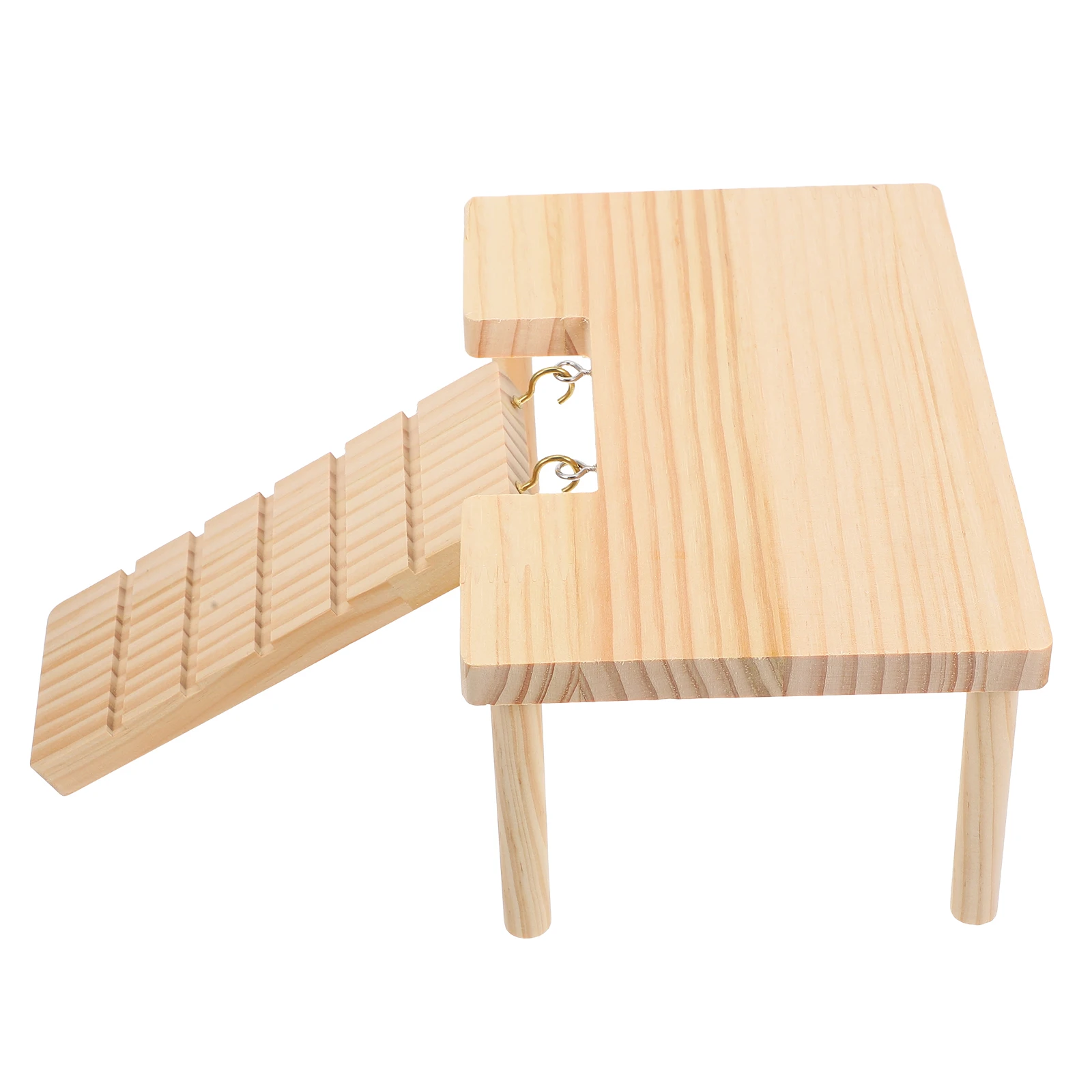 منصة سلم الحيوانات الصغيرة طاولة الحيوانات الأليفة خشبية تسلق الهامستر الطفل قفص خنزير غينيا منصات الملحقات الخشب