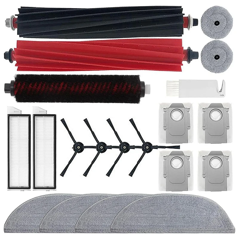 Para Roborock S8 Maxv Ultra Robot aspirador Cepillo Lateral principal filtros Hepa paño de mopa bolsas de polvo piezas de repuesto