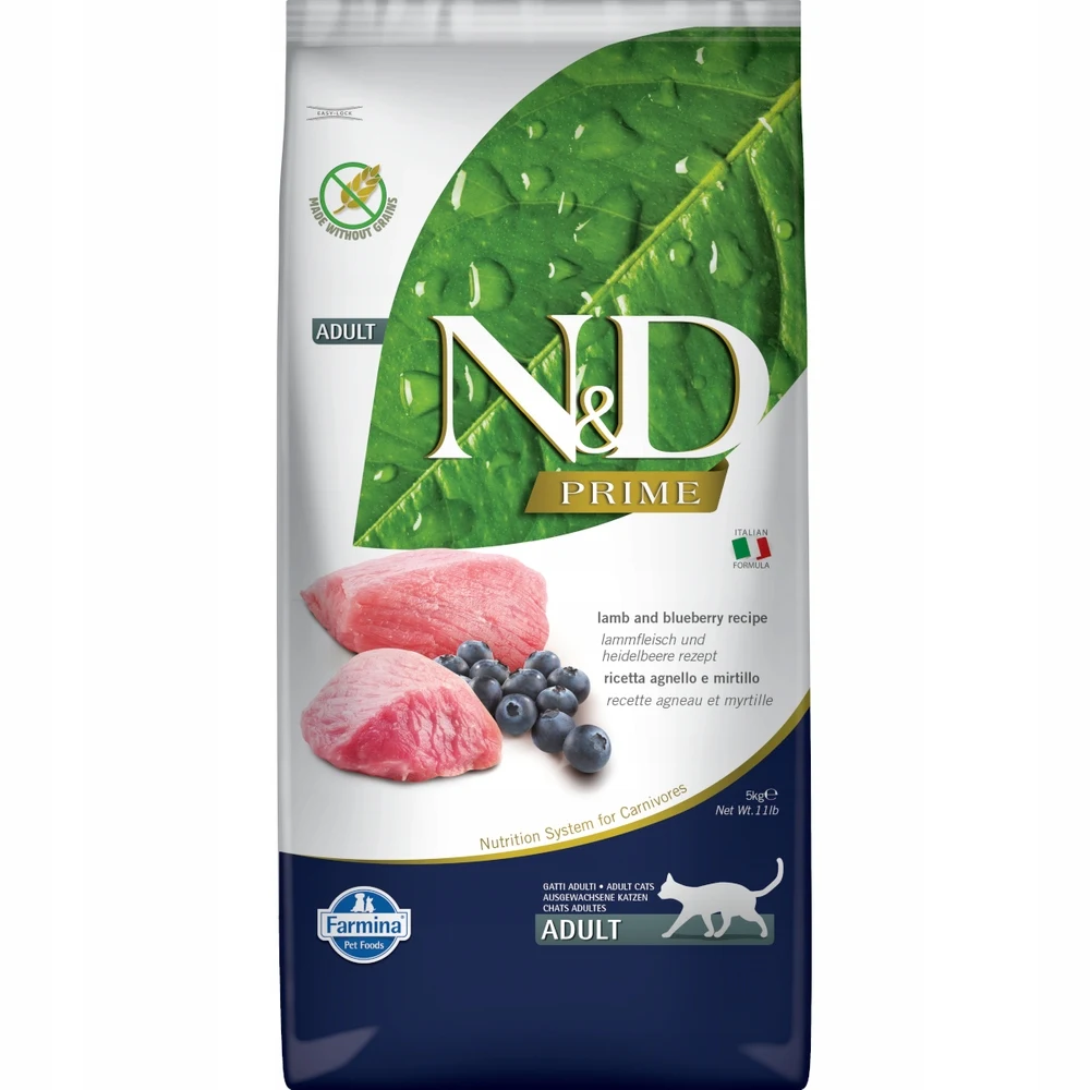 FARMINA PRIME CAT LAMB BLUEBERRY ADULTO 5kg GRATS