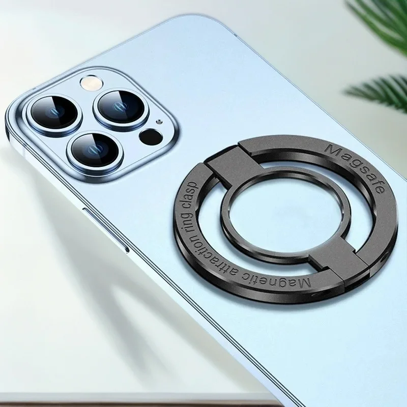 Magnetischer Ring-Telefonständer, Serie Legierung, Schreibtisch-Schnallenhalter, Magsafe, faltbar, abnehmbare Handy-Halterung für iPhone 15, 14, 13, 12