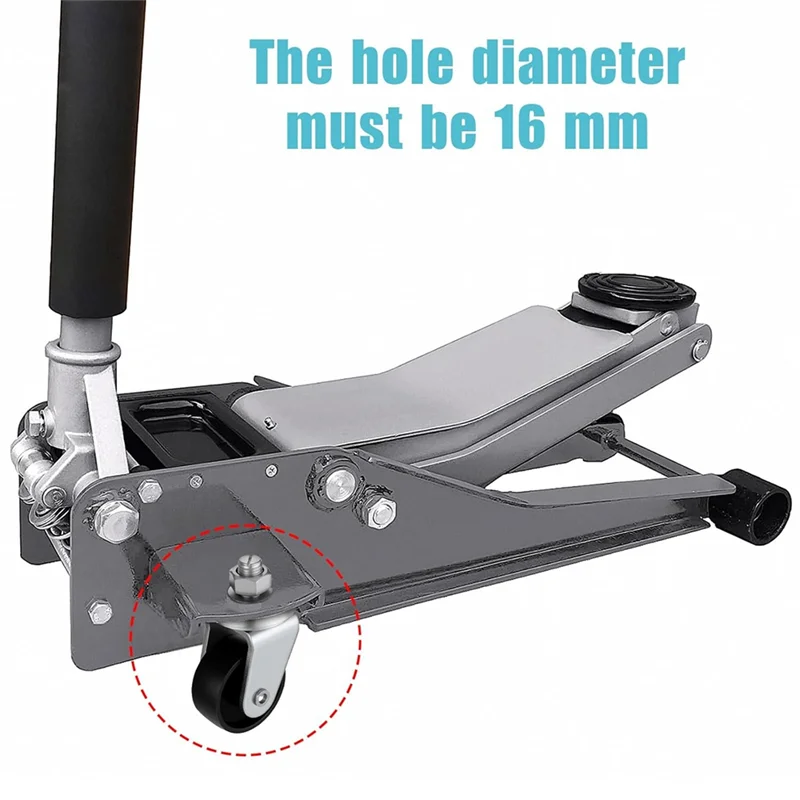 Martinetti da pavimento da corsa in ghisa con 2 pezzi per martinetto da pavimento da 4 tonnellate, ruote girevoli, stelo da 16 mm, parti di ricambio per martinetto da pavimento