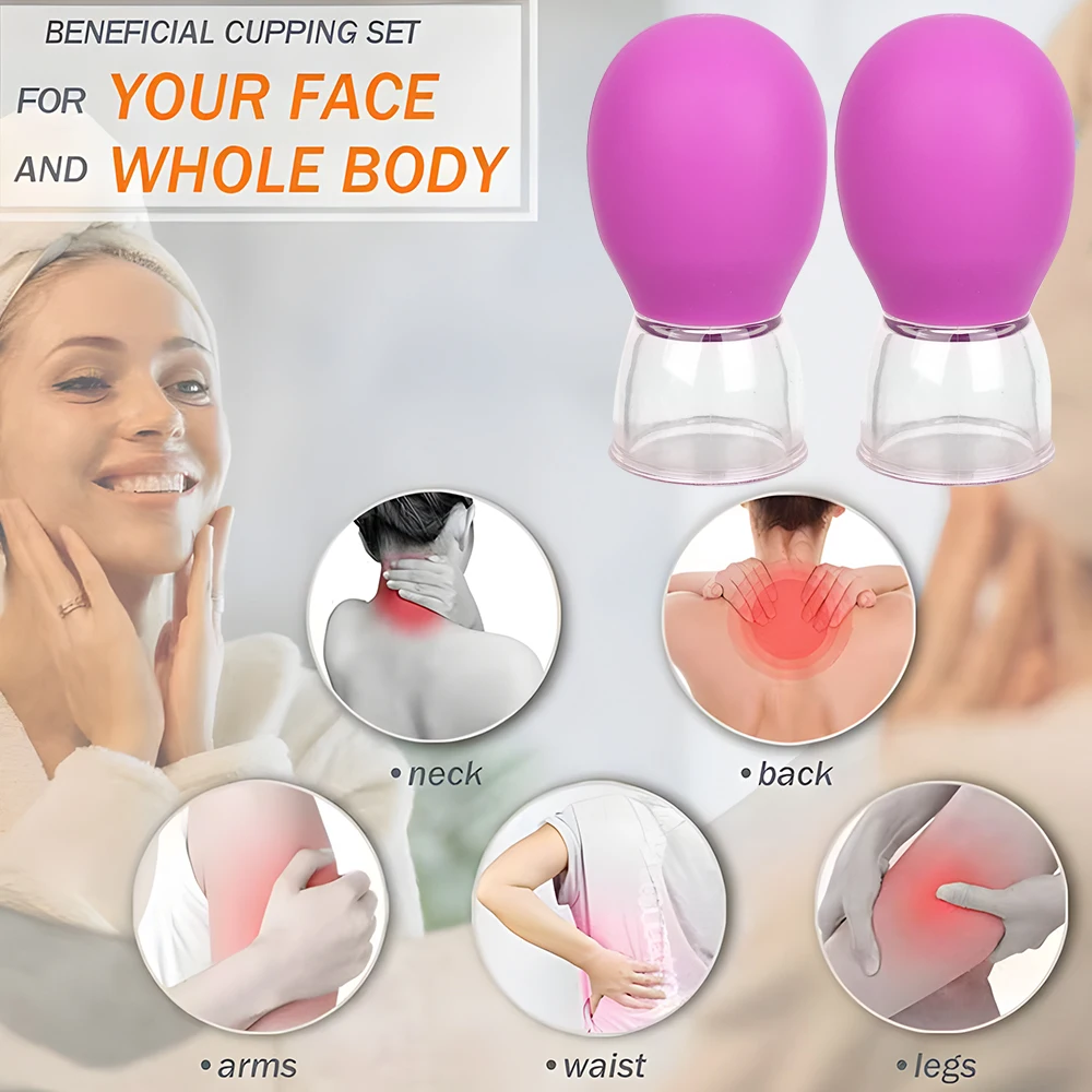 Silicone Facial Cupping Machine Vacuum Negative Pressure Lifting Facial Shaping Beauty Dredging Meridians Cupping Scraping