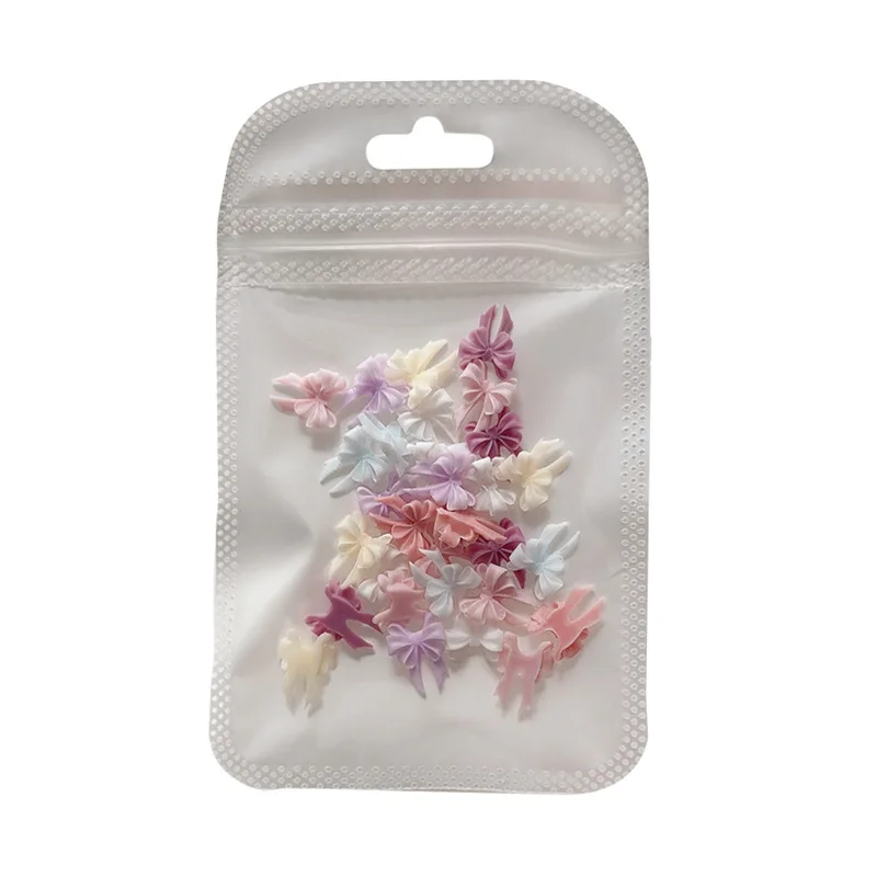 Gemischte Schleife 3D Harz Nagel Charms Mini Bunte Schleife Kawaii Strass Maniküre Zubehör DIY Salon Nail Art Dekorationen