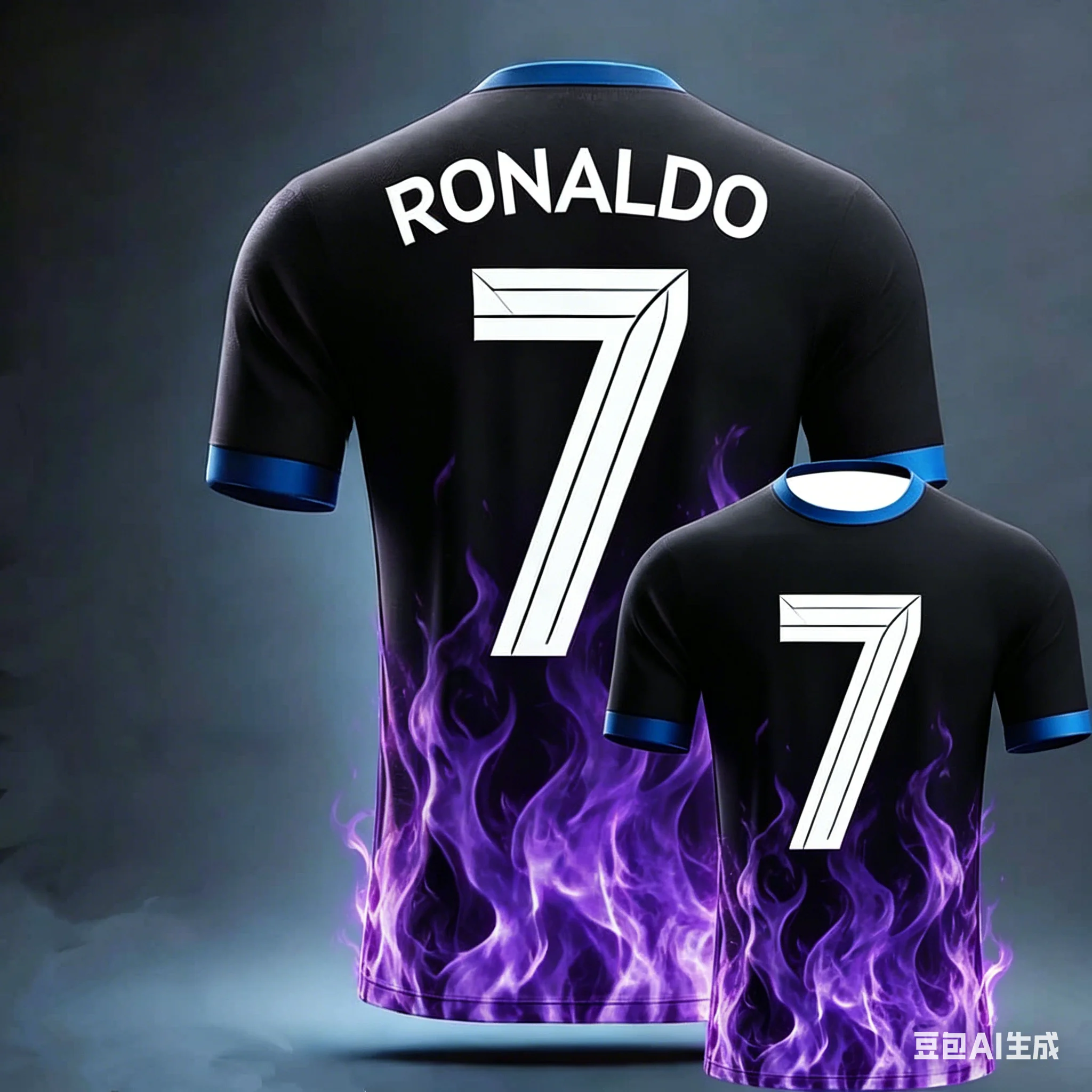 Summer New Style # Ronaldo No.7 # Street Fashion Flame 3D Printed Quick Drying Adult/Children Large Loose Sport Short Sleeves