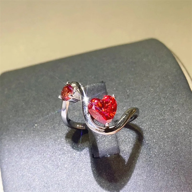 SACE PERMATA GRA Bersertifikat 1,3 CT Cincin Moissanite VVS1 Lab Berlian Solitaire Cincin untuk Wanita Janji Pertunangan Pernikahan Perhiasan