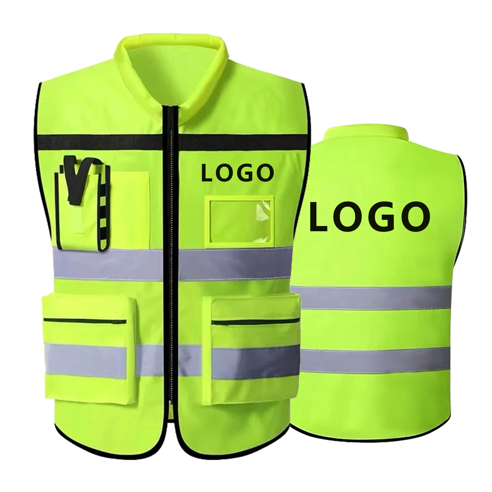 

High Visibility Reflective Safety Vest Oxford Fabric Construction Workers Customize Personalized Night Cycling Work Clothes