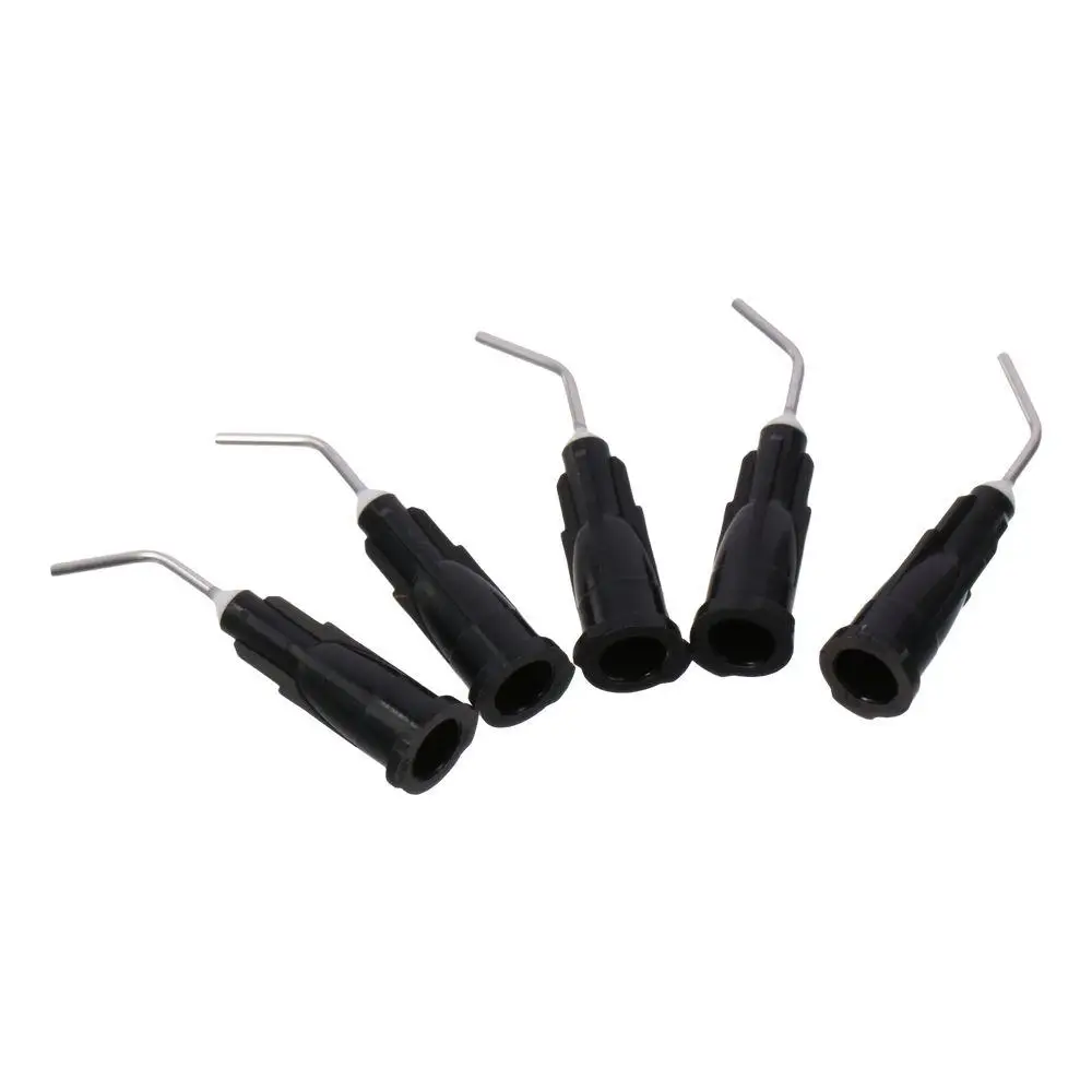 200pcs 20 Gauge Bent Dispensing Tips Irrigation Needle Tips Black Dispensing Needle Tips Dispensing Needles