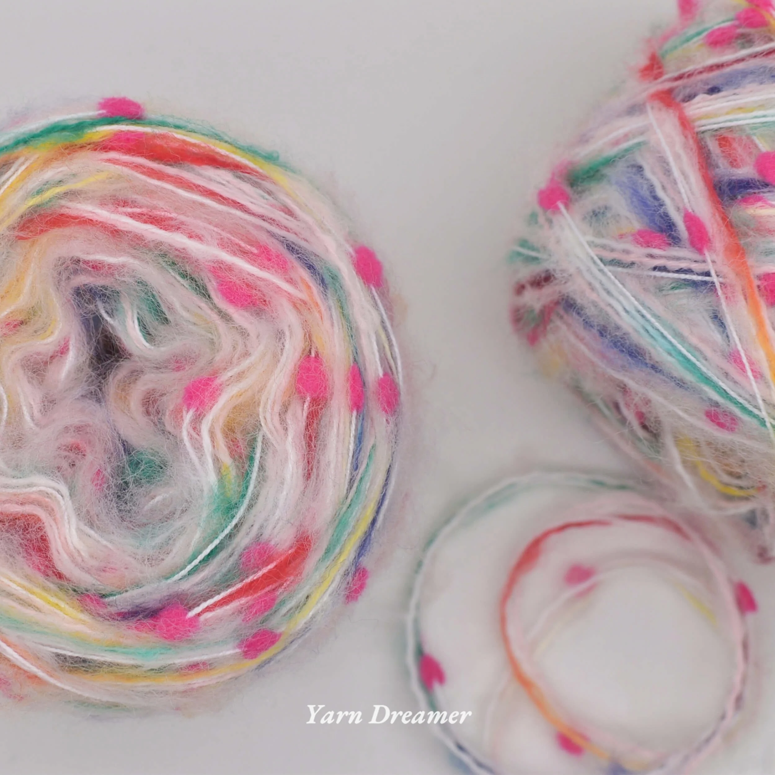 

Pink Multicolored Rainbow Knitting Yarn for Crochet Scarf Yarns Fluffy Thick Crochet Wool Yarn 100g Gradient Yarnie