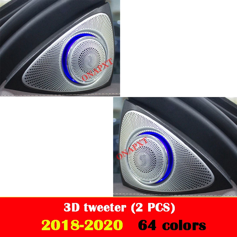 For Mercedes-Benz S-Class W222 S320 S350 S400 S450 S500 Car Led Air Vent 3D Tweeter Ceiling Speaker Ambient Light Nozzle Lamp