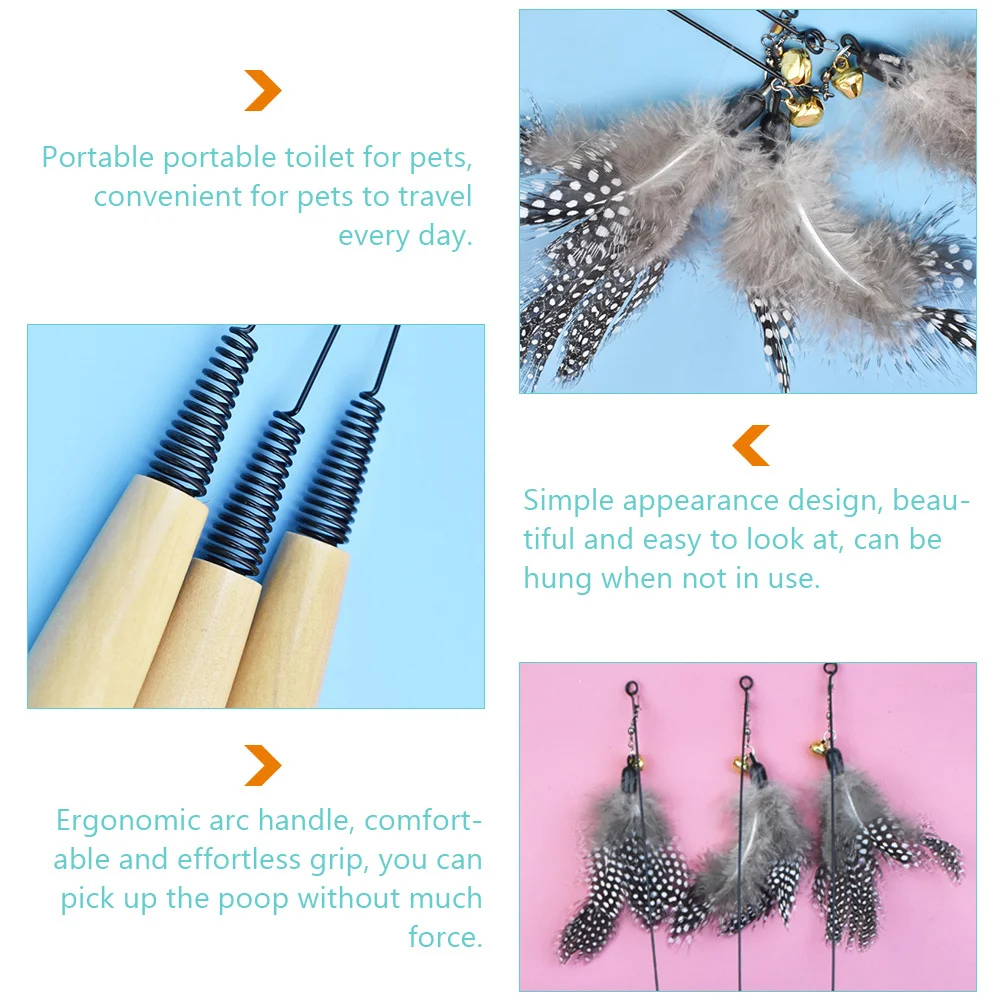 

Spring Replacement Heads Cat Teaser Durable Interactive Wand Bright Wear-Resistant Kitten Accessory For Pet Entertainment