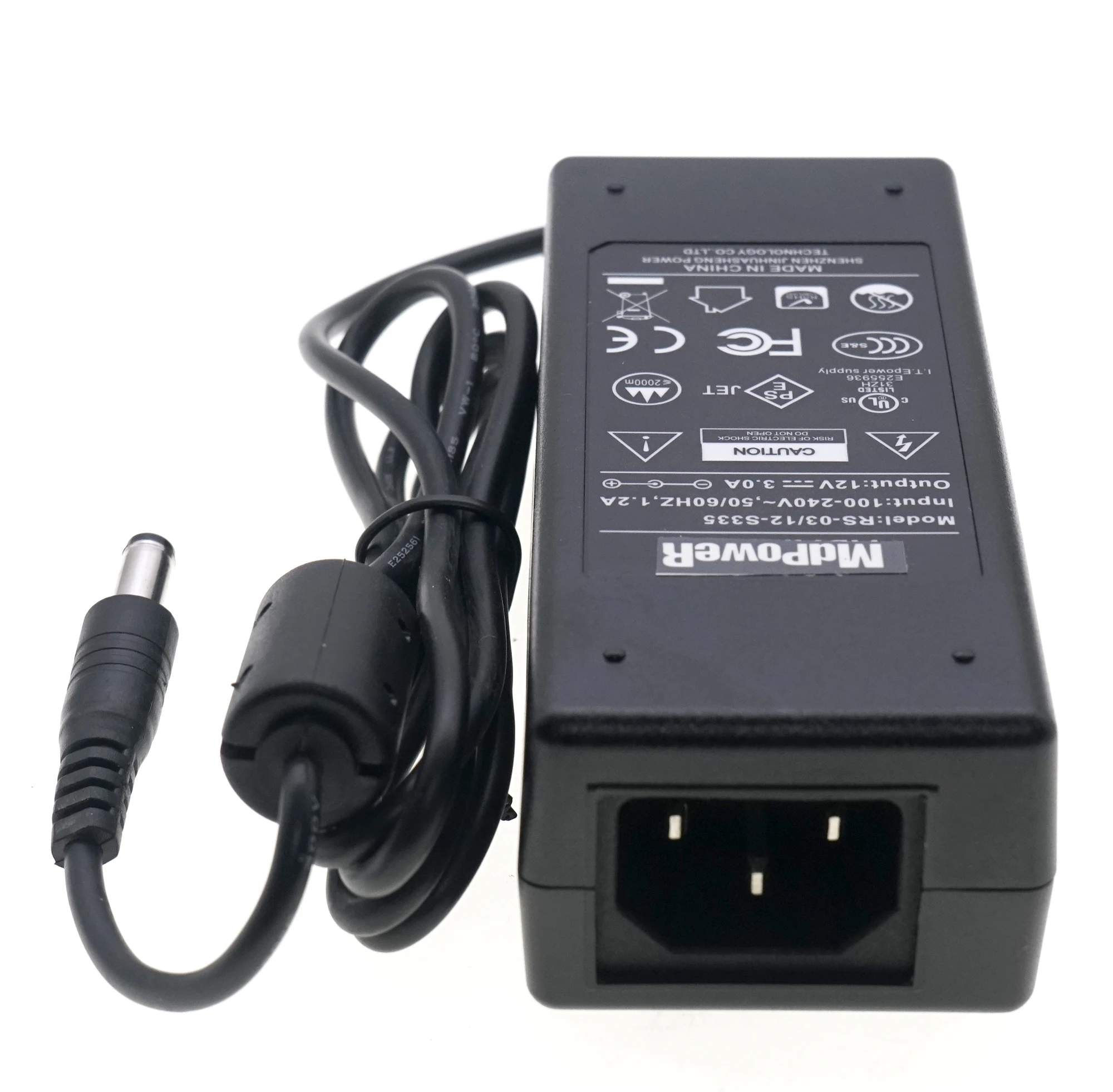 

JINHUASHENG 12V 3A RS-300/120-S336 RS-300/120-S325 RS-03/12-S335 AC Adapter Charger Power Supply 5.5*2.1mm