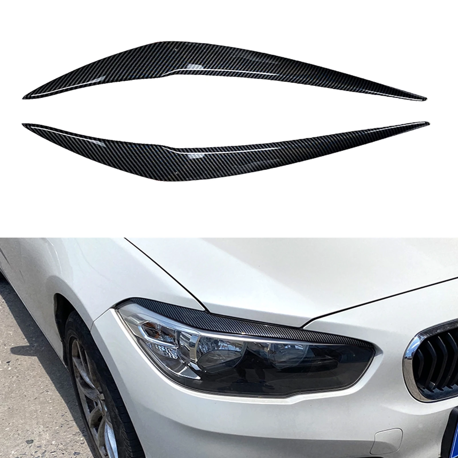 

Headlight Eyebrow For BMW 1 Series F20 F21 2015-2019 Hatchback 116i 118i 120i 125i M135i M140i Head Light Headlamp Eyelid Trim