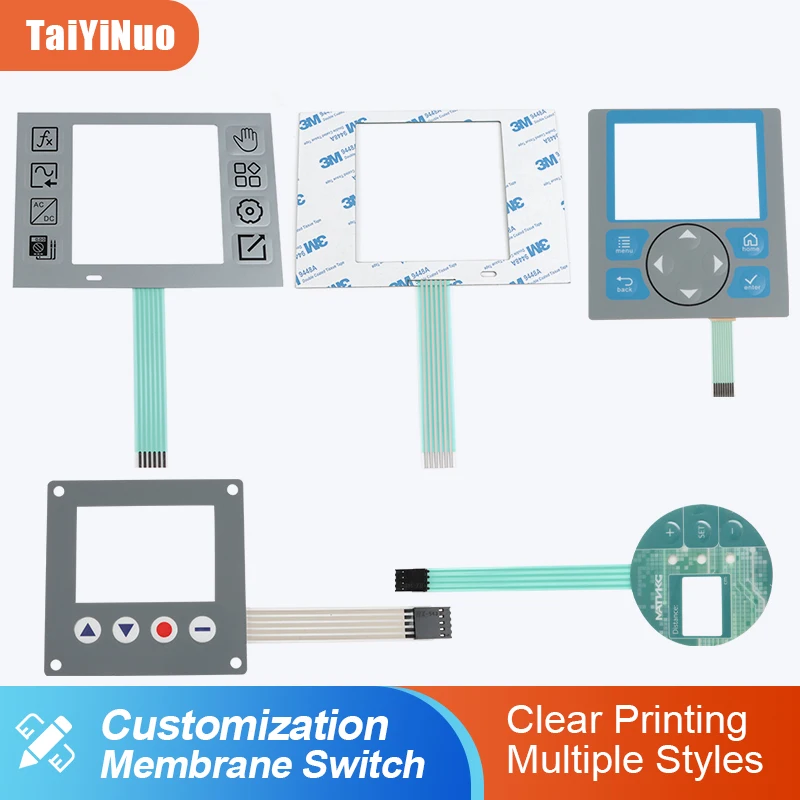 

Home Appliance Flexible Membranes Keyboard PET Button Material Embossed Membrane Keys Multi Layer Membrane Switch Pad Customized