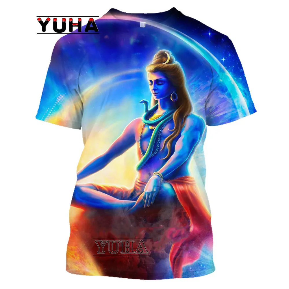 India God Of Destruction Shiva Lord T Shirt 3D Print Unisex Top Summer Men\'s Women  Hip Hop Harajuku Streetwear Tee