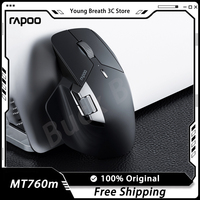 Rapoo MT760m/MT760L Mouse Three-Mode Mute 2.4g Wireless Mouse Macro Customize Long Endurance Mouse Customize For Computer Gifts