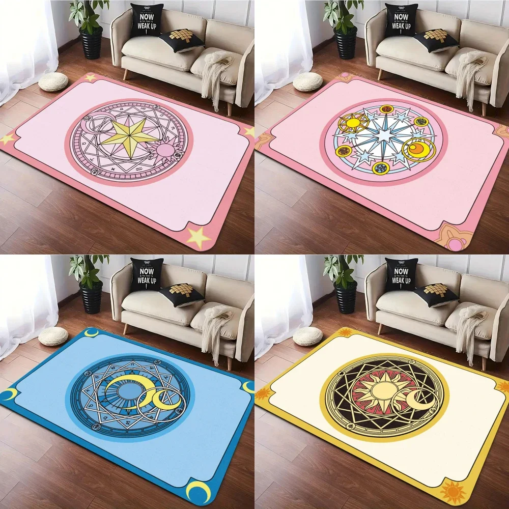Mystical Design Non Slip Floor Rug Magic Array Carpet for Girls Room Decor Living Room Bedside Sofa Study Table Mat  anime rug