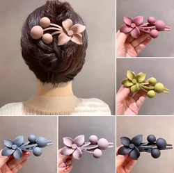 New Women Duckbill Clip Elegant Flower Hair Clip Back Head Spoon Coiled Hair Hairpin Hair Clips Headdress Ponytail