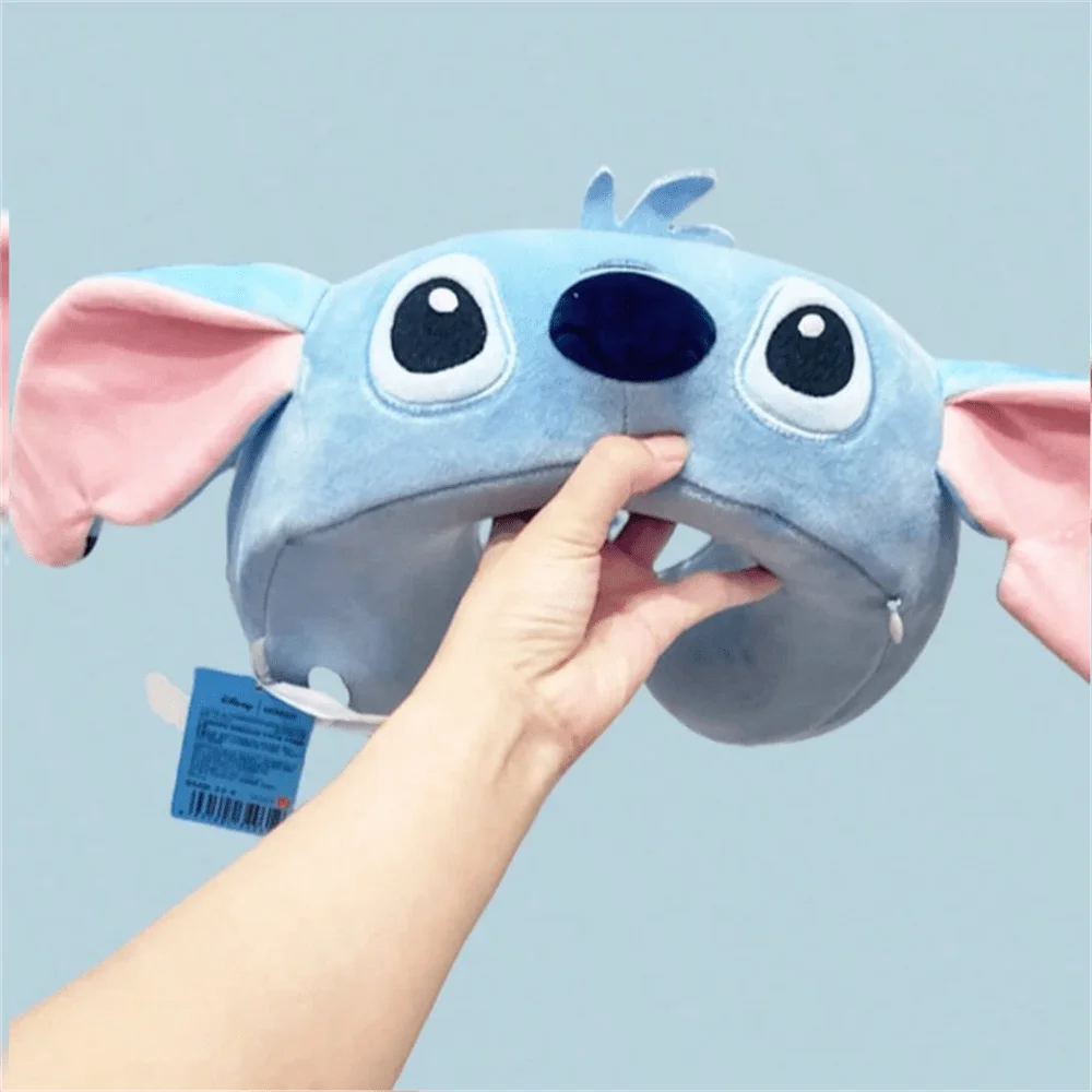 

MINISO Anime Stitch U-Shaped Pillow Memory Foam Cartoon Soft Daily Supplies Travel Lunch Break Neck Protection Home Office Gift