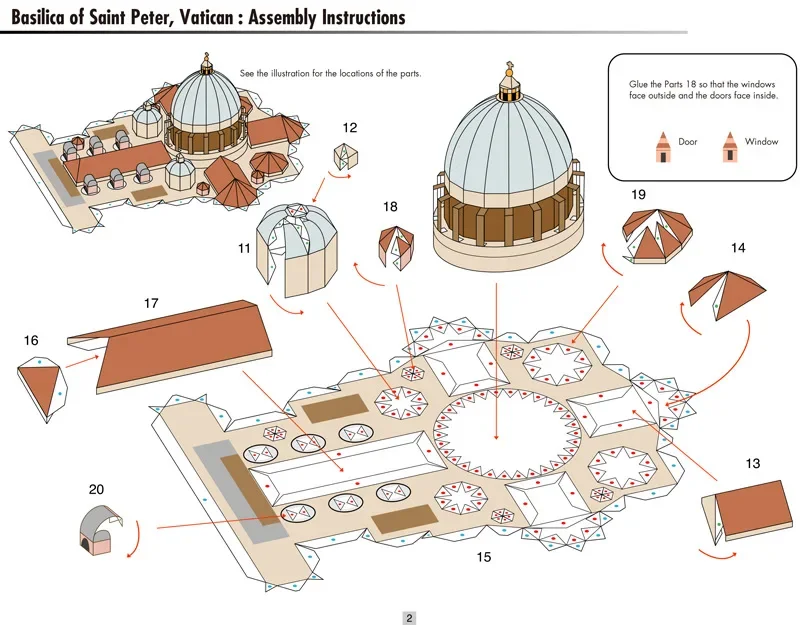 Vatican-有名な有名な建築3D,手作りのおもちゃ,プリメーター,大規模な世界